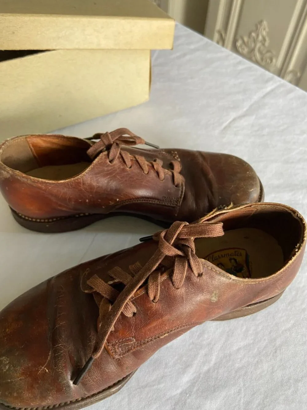 Vintage Classmates Children's Leather Oxford Shoes with Box